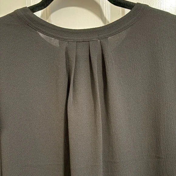 Calvin Klein Black Ruffle Sleeve Blouse - Picture 5 of 6